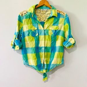 Cato Plaid Crop Top Medium